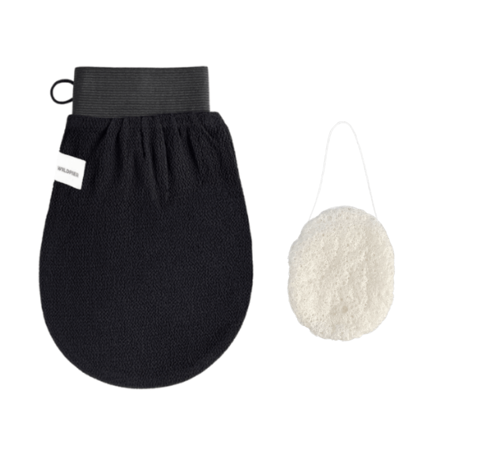 Wildpier™️ Luxe Deep Exfoliating Glove and Konjac Sponge Bundle